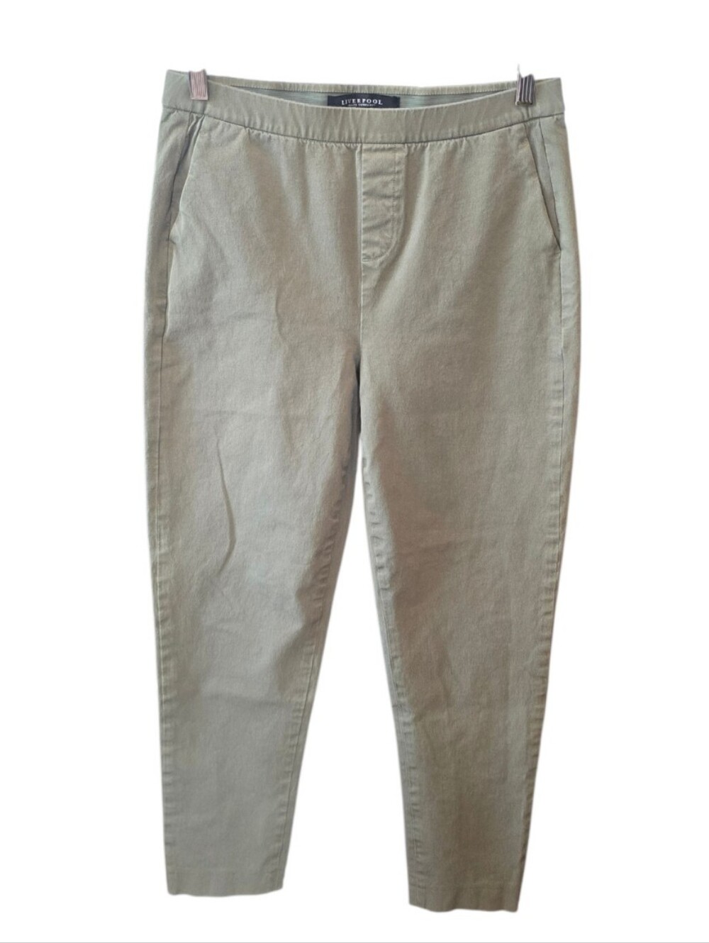 Liverpool Olive Green Pull On Ankle Pants 4